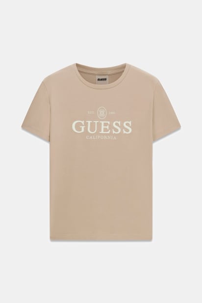 Guess SS RN MESH LOGO TEE Nero