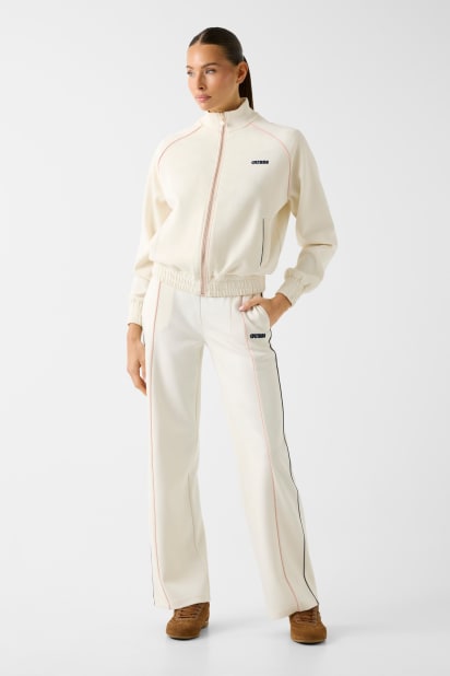 GUESS® High neck full-zip sweater Women