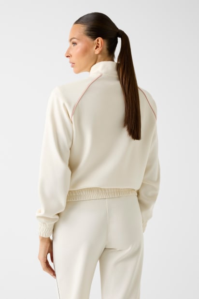 GUESS® High neck full-zip sweater Women