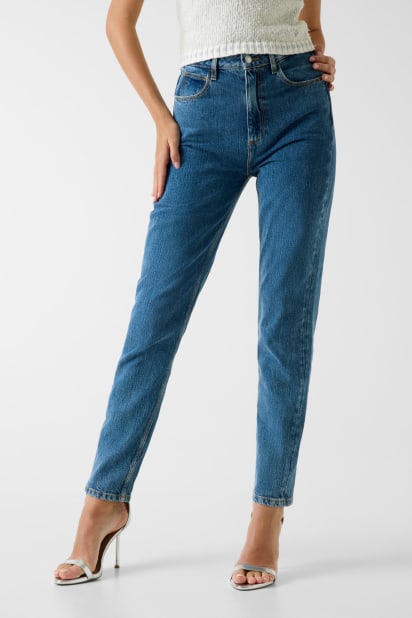 Jeans Guess Jeans Eco Mom Donna, 99% Cotone, 1% Elastan