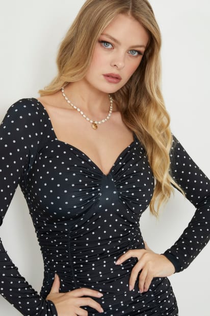 Polka dots mini dress Women | GUESS Past Collections