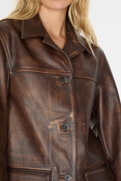 GUESS® Genuine leather jacket
