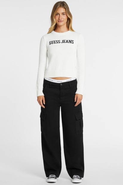 Logo intarsia sweater Women | GUESS Jeans®