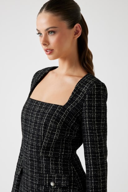 Boucl tweed mini dress Women | GUESS Past Collections
