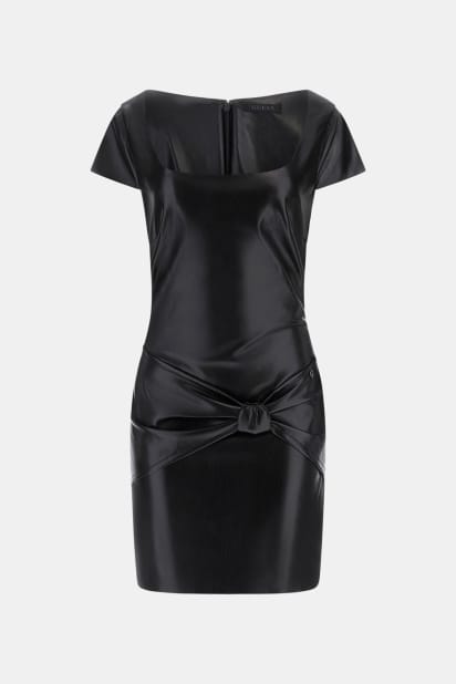 alc faux leather dress A.L.C. // Faux Leather Drawstring Dress – VSP Consignment main image 1