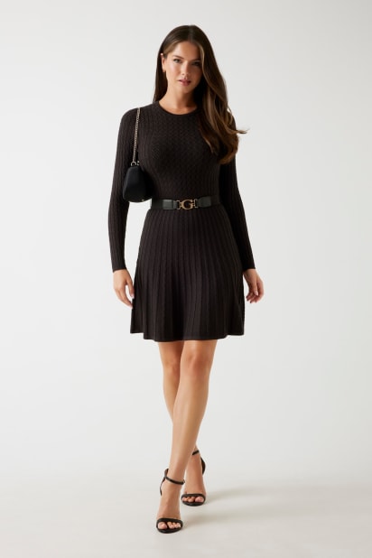 GUESS® Cable-knit sweater dress Women