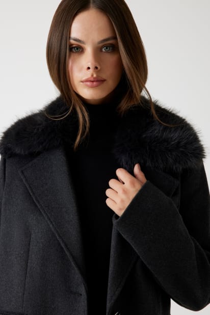 GUESS® Yün karışımlı uzun palto