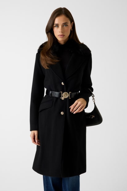 GUESS® Wool-blend belted coat