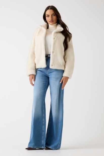 Guess cappotto cintura pelliccia sintetica w0bl1fwapl0 - Essentia Uomo Donna