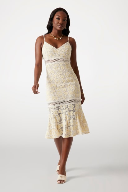 chinese dress ladies Yellow Floral Print Vicky Dress