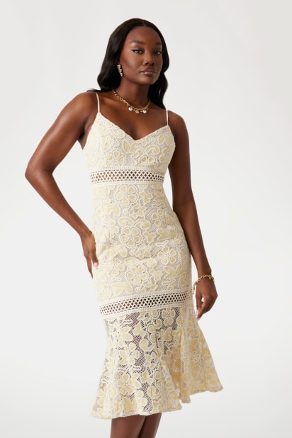 Lace midi dress Women | GUESS Past Collections