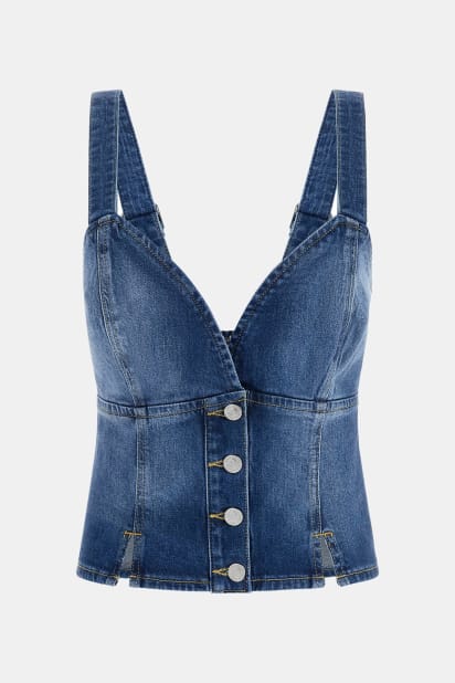 Denim bustier top Women | GUESS® Past Collections