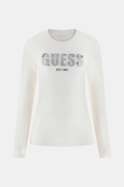 GUESS® Rhinestone front logo T-shirt