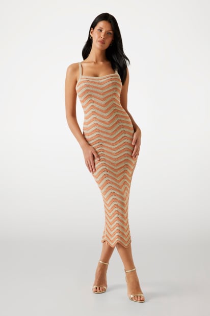 chinese dress ladies Y2K Guess Silk Chevron Mini Party Dress