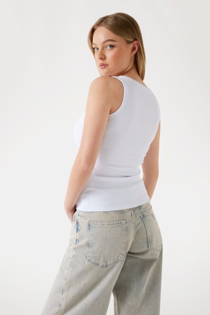 GUESS® Embroidered logo tank top Women