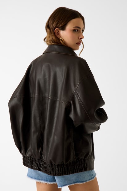 GUESS® Faux leather bomber jacket Women