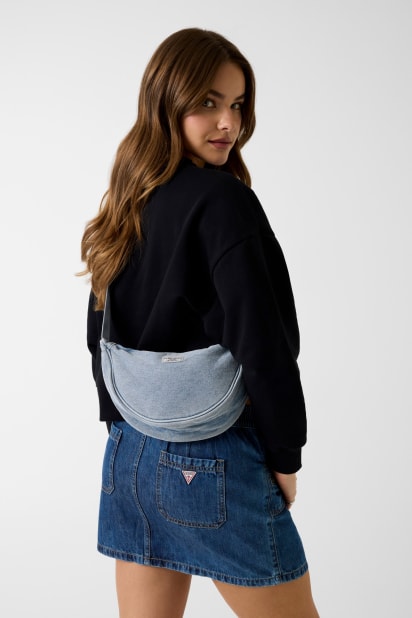 バッグ JESSA MAE ALFECHE   JEANS GUESS® Denim crossbody din denim