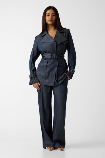 GUESS® Denim short trench Women