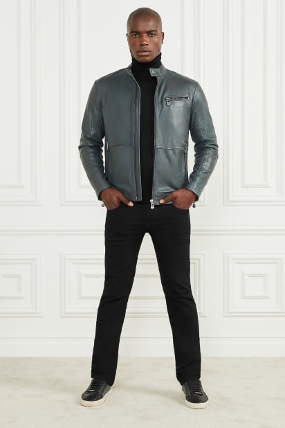 MARCIANO by GUESS® Genuine Leather Biker Jacket