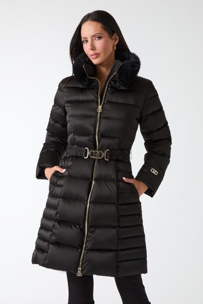 クイニージャズ　 MARCIANO by GUESS® Eco Jastin Quilted Down Midi Jacket