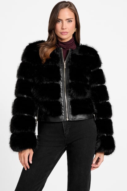 MARCIANO by GUESS® Arielle Cropped Faux-Fur Jacket