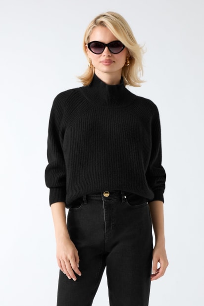 MARCIANO by GUESS® Denise Mock-Neck Ribbed Sweater