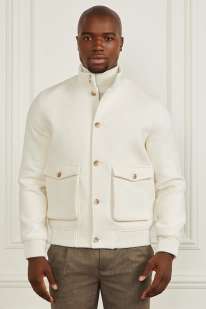 あ*か様 OHGA JACQUARD JACKET ホワイト あ*か様 OHGA JACQUARD JACKET ホワイトの通販はau PAY マーケット