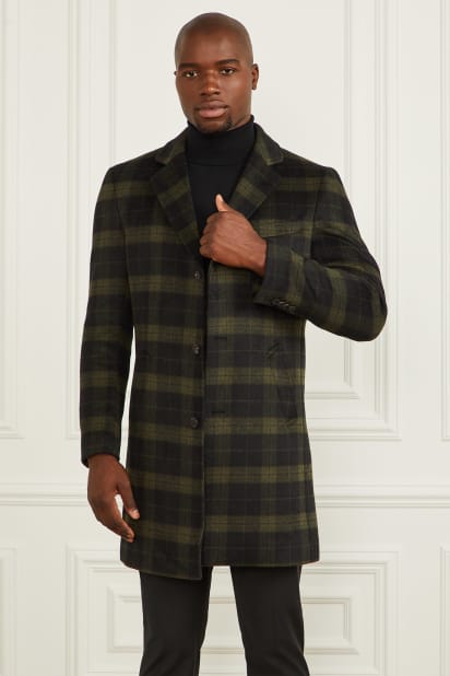 MARCIANO by GUESS® Single Breasted Plaid Coat