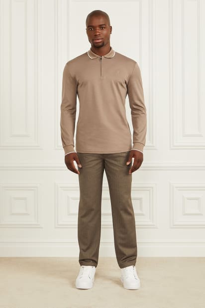 MARCIANO by GUESS® Long-Sleeve Zip Polo