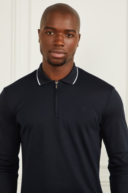 トップス trvo black hole polo Vortex 2.0 Blade Polo Black – Sleek and Classic Fit | TRUWEAR