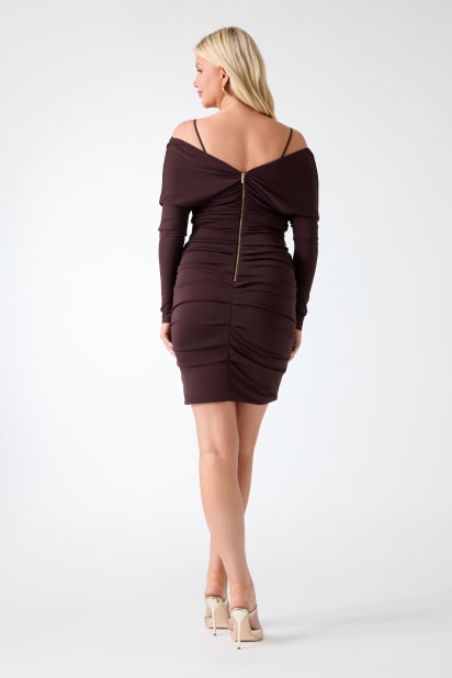 princess polly baby blue dress Brown Plus Size Dresses for Women main image 1