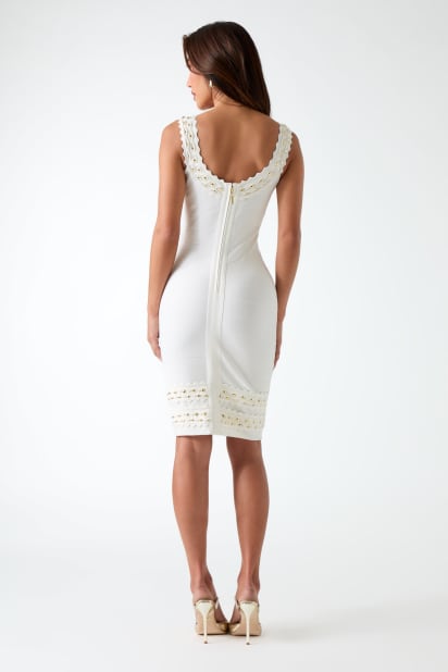 white lace dress with bow ARISTOCRAT KIDS | SNOW WHITE LACE DRESS
