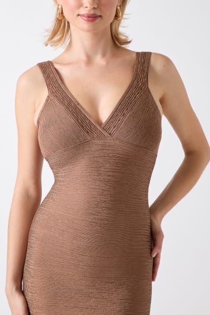 freyana rose gold sequin detail long sleeve bodycon dress Alana One shoulder Elegant Rose Party Dress – Aclosy main image 1