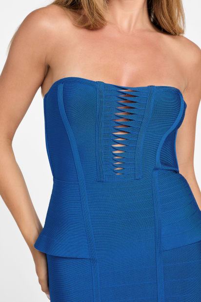 guess blue bandage dress Guess Flounce-Hem Bodycon Dress Color Sky Blue M (OTHER) – Shamrock Apparel
