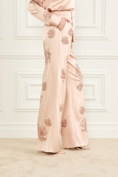 sachin and babi light blue dress Off-White Maxi Sunset Richelieu Embroidered Pants – FARM Rio
