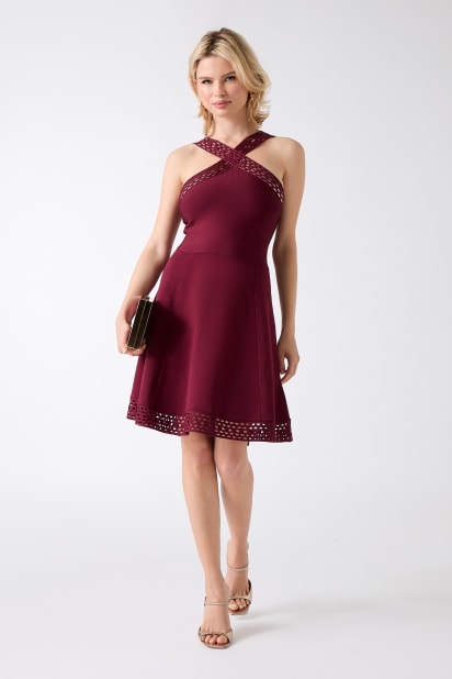 fitted light blue dress Women's Lexi Rib Sun-In Fit & Flare Dress | Cocoa main image 0