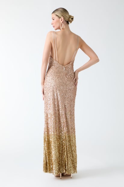 girls black and gold dress see me again sequin maxi dress – shop zoco