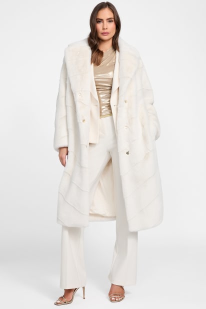 MARCIANO by GUESS® Maya Longline Faux-Fur Coat