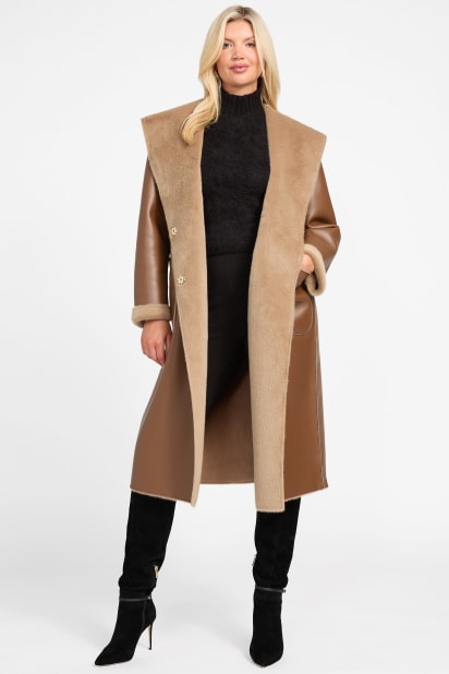 MARCIANO by GUESS® Ines Reversible Faux-Leather Coat
