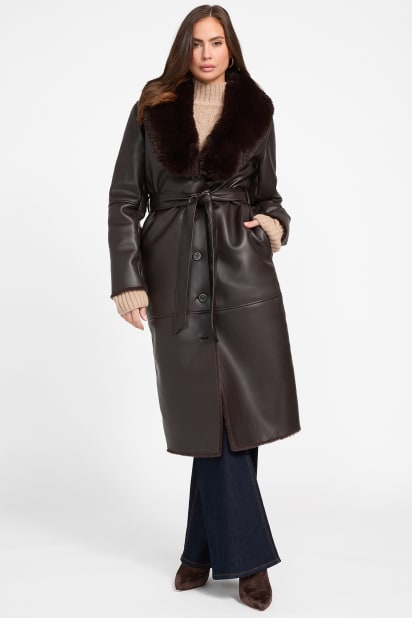 GUESS レザーカーコート ゲス GUESS レザー カーコート ジャケット ブラック 黒 L メンズ