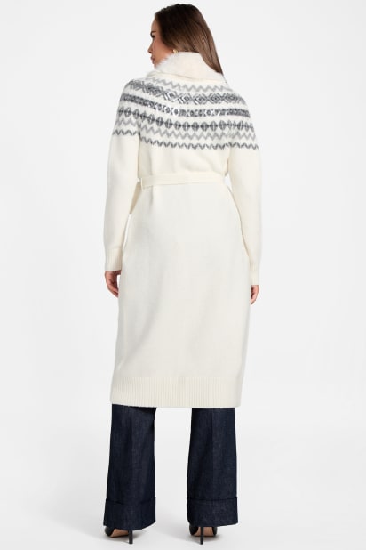 MARCIANO by GUESS® Akilah Faux Fur-Trim Longline Cardigan