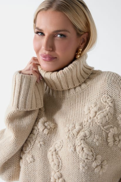 MARCIANO by GUESS® Ahlam Turtleneck Embroidered Sweater