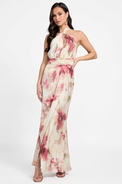 chinese dress ladies Green Jungle Print Louane Maxi Dress