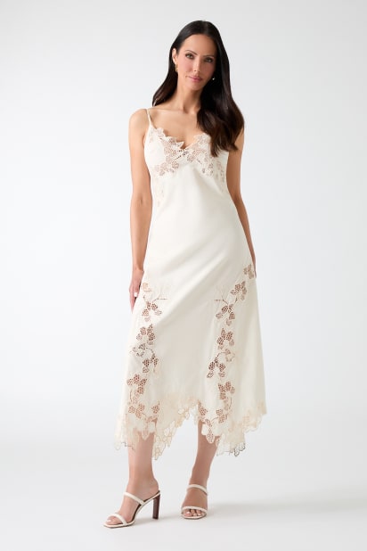 Brooke Crochet Floral Midi Dress