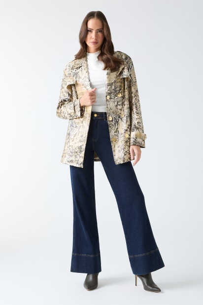 MARCIANO by GUESS® Natalie Printed Short Trench Coat