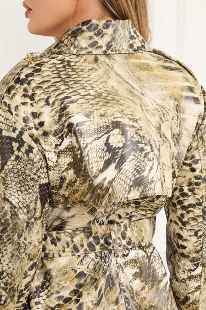 MARCIANO by GUESS® Natalie Printed Short Trench Coat
