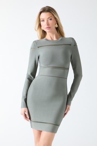 chinese dress ladies Vega One Shoulder Bandage Dress L / Green main image 0