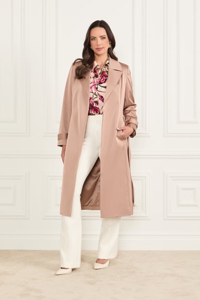 MARCIANO by GUESS® Eleonor Satin Wrap Trench