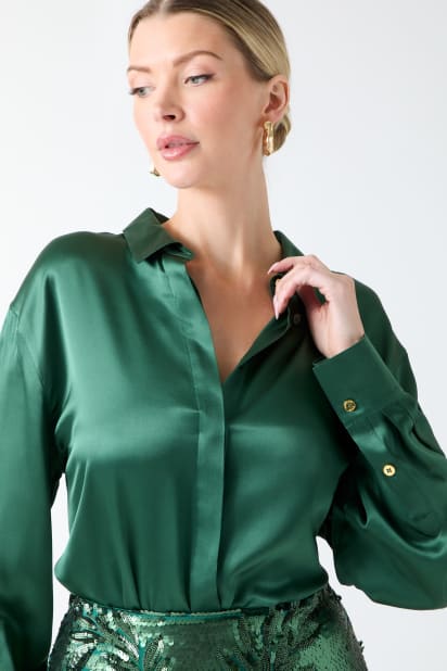 MARCIANO by GUESS® Elisa Silk Oversized Shirt