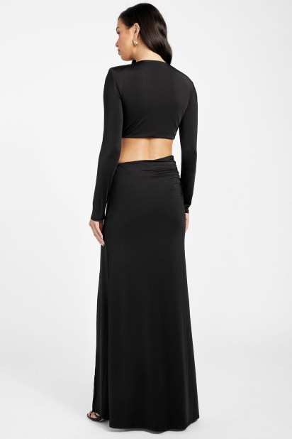 black long sleeve cocktail dresses SPANX® Black Ponte Long Sleeve Mini Dress main image 1